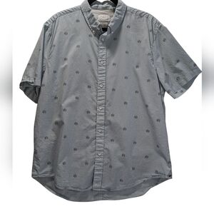 Rag & Bone Men's Short Sleeve Button Down Shirt With Pattern Size XL